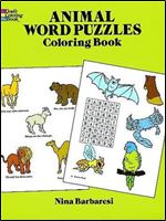 Animal Word Puzzles Coloring Book (Dover Coloring Books)